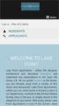 Mobile Screenshot of lakepointaptselkgrove.com